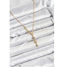 316L Çelik Zincir Gold Renk Kutup Yıldızı Model Kadın Kolye - TJ-BKO10664