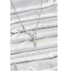316L Çelik Zincir Gümüş Renk Model Kadın Kolye - TJ-BKO10677