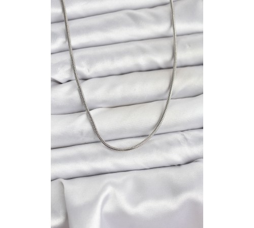 316L Çelik Zincir Gümüş Renk 60 cm Yılan Zincir Kadın Kolye - TJ-BKO10681