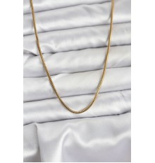 316L Çelik Zincir Gold Renk 60 cm Yılan Zincir Kadın Kolye - TJ-BKO10682