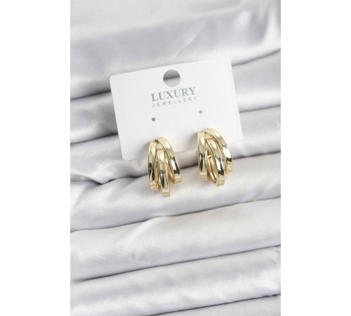 Pirinç Gold Renk Vintage Halka Model Kadın Küpe - TJ-BKP11357