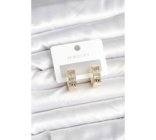 Pirinç Gold Renk Halka Kadın Küpe - TJ-BKP11381