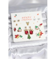 8 Çift Yılbaşı Temalı Kadın Küpe - TJ-BKP11398