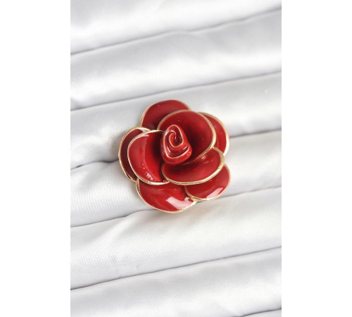 Kırmızı Gül Model Broş - TJ-BR471