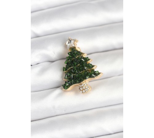 Çam Ağacı Model Yılbaşı Temalı Broş - TJ-BR476