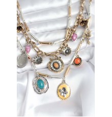 Pirinç Otantik Kolye Seti - TJ-BKO10722