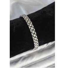 316L Çelik Gümüş Renk 7 mm Kalınlık Erkek Bileklik - TJ-EB3765