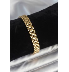 316L Çelik Gold Renk 9 mm Kalınlık Erkek Bileklik - TJ-EB3770