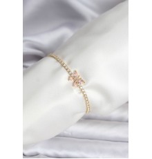 Model Zirkon Taşlı Gold Renk Pirinç Su Yolu Kadın Bileklik - TJ-BB8102