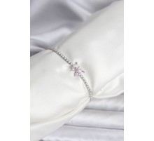 Model Zirkon Taşlı Gümüş Renk Pirinç Su Yolu Kadın Bileklik - TJ-BB8103