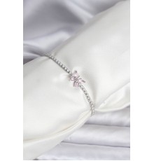 Model Zirkon Taşlı Gümüş Renk Pirinç Su Yolu Kadın Bileklik - TJ-BB8103