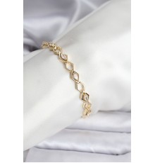 14K Gold Renk Kaplama Baklava Dilim Model Kadın Bileklik - TJ-BB8115