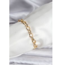 14K Gold Renk Kaplama Lazerli Zincir Model CM Kadın Bileklik - TJ-BB8120