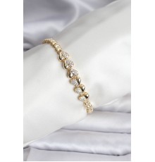 14K Gold Renk Kaplama Kalp Model CM Kadın Bileklik - TJ-BB8122