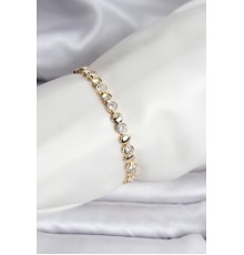 14K Gold Renk Kaplama Zirkon Taşlı CM Kadın Bileklik - TJ-BB8123