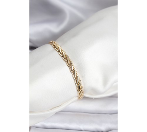 14K Gold Renk Kaplama Zincir Model CM Kadın Bileklik - TJ-BB8125