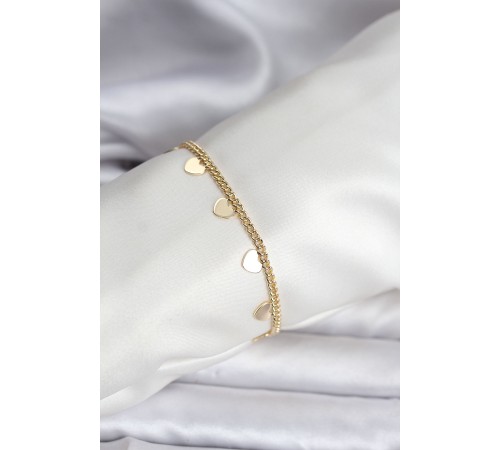 14K Gold Renk Kaplama Kalpli Model CM Kadın Bileklik - TJ-BB8131