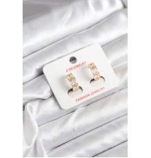 14K Gold Renk Kaplama Zirkon Taşlı CM Kadın Küpe - TJ-BKP11409