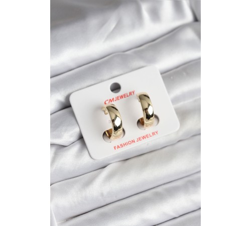 14K Gold Renk Kaplama Halka CM Kadın Küpe - TJ-BKP11430