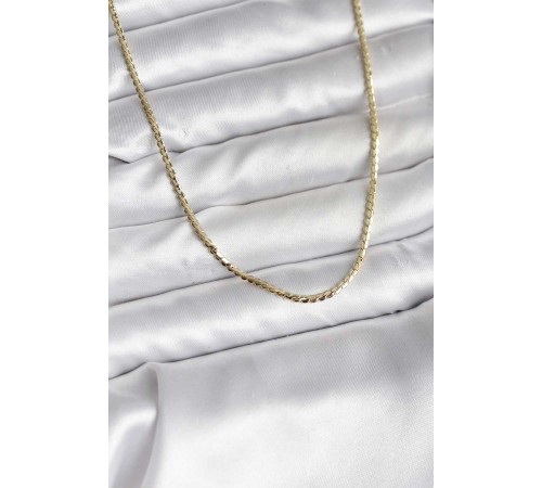 14K Gold Renk Kaplama Ezme Zincir Model CM Kadın Kolye - TJ-BKO10733