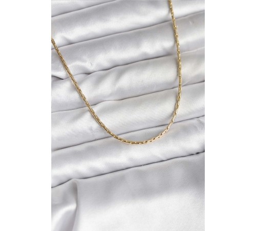 14K Gold Renk Kaplama İnce Zincir Model CM Kadın Kolye - TJ-BKO10741