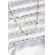 14K Gold Renk Kaplama Ataç Zincir Model CM Kadın Kolye - TJ-BKO10744