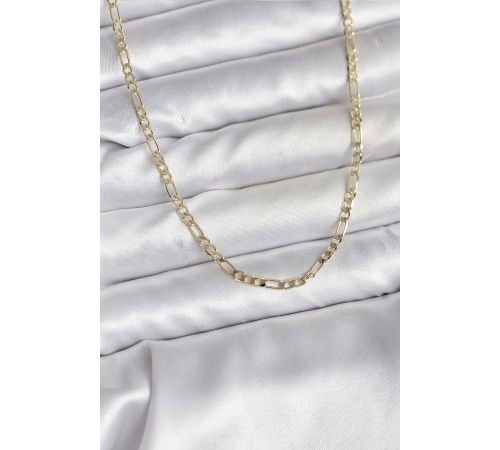 14K Gold Renk Kaplama Kuşgözü Zincir Model Pirinç CM Kadın Kolye - TJ-BKO10749