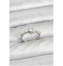 Gümüş Renk Pirinç Yıldız Model Kadın Yüzük - TJ-BYK3912