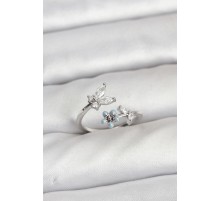 Pirinç Gümüş Renk Model Kadın Yüzük - TJ-BYK3914