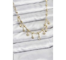 316L Çelik Zincir Gold Renk Kolye - TJ-BKO10784