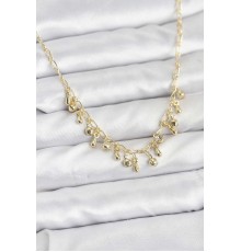 316L Çelik Zincir Gold Renk Kadın Kolye - TJ-BKO10786