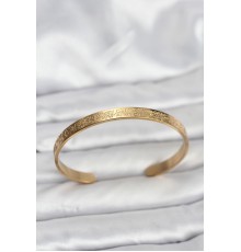 316L Çelik Gold Renk Ayetel Kürsi Yazılı Bileklik - TJ-BB8162