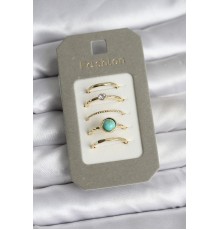 Pirinç Gold Renk 5'li Yüzük Seti - TJ-BYK3925