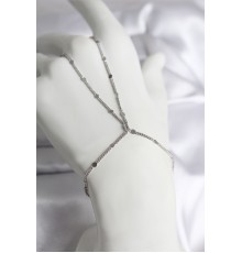 316L Çelik Gümüş Renk Parçalı Ezme Zincir Model Kadın Şahmeran - TJ-SN727