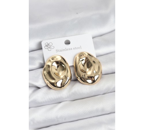 316L Çelik Gold Renk Vintage Model Kadın Küpe - TJ-BKP11580