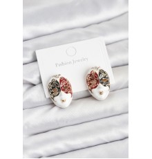 Maske Model Pirinç Kadın Küpe - TJ-BKP11589