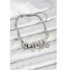 Charmlı Gümüş Renk Kadın Bileklik - TJ-BB8218