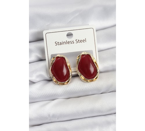 Beyaz Damla Model Pirinç Vintage Kadın Küpe - TJ-BKP11611