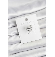 Gümüş Renk Pirinç Diken Model Kıkırdak Earcuff Küpe - TJ-BKP11622