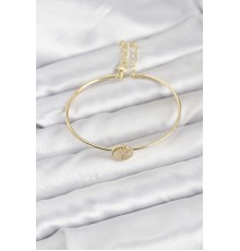 Gold Renk Pirinç Model Kadın Bileklik - TJ-BB8234