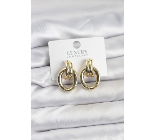 Gold Renk Pirinç Vintage Kadın Küpe - TJ-BKP11625