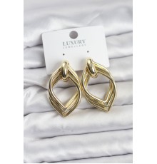 Vintage Gold Renk Pirinç Kadın Küpe - TJ-BKP11626