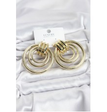 Pirinç Gold Renk Halka Model Vintage Kadın Küpe - TJ-BKP11629