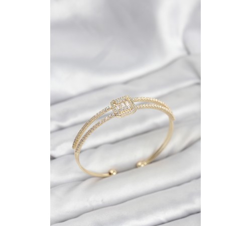 Pirinç Gold Renk Baget Model Kadın Bileklik - TJ-BB8263