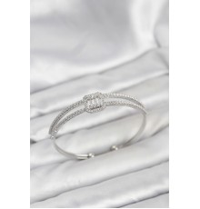 Pirinç Gümüş Renk Baget Model Kadın Bileklik - TJ-BB8264