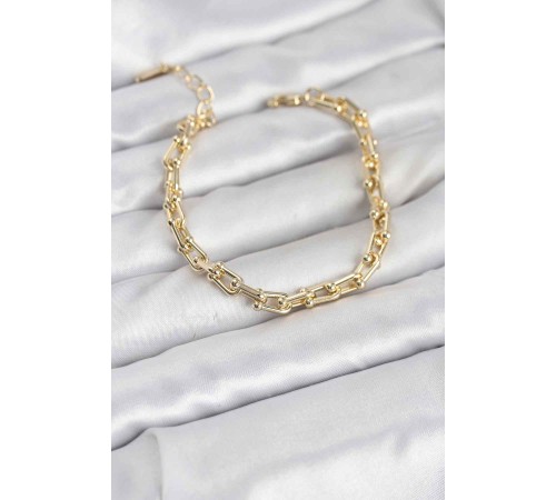 Gold Renk Tifani Model Pirinç Kadın Bileklik - TJ-BB8267