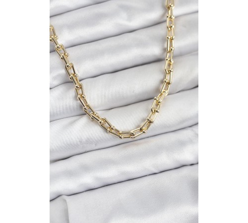 Gold Renk Pirinç Tifani Model Kadın Kolye - TJ-BKO10819