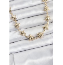 Yıldız Model Pirinç Gold Renk Kadın Kolye - TJ-BKO10823