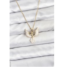 316L Çelik Zincir Gold Renk Anka Kuşu Model Kadın Kolye - TJ-BKO10879