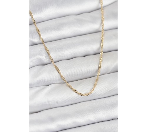 CM 14K Gold Renk Yassı Burgulu Model Kadın Kolye - TJ-BKO10921